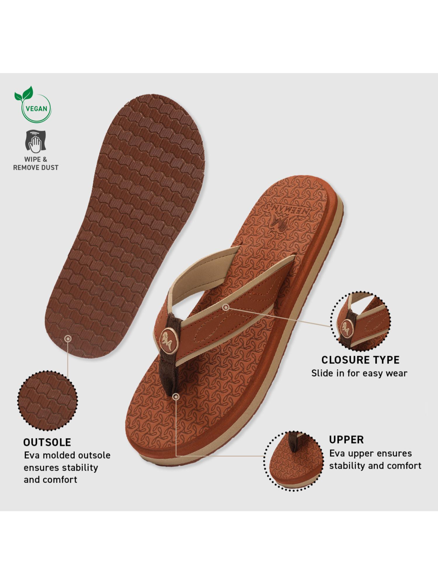 Eco Fluffy 2.0 othro Flipflops for men-Rust