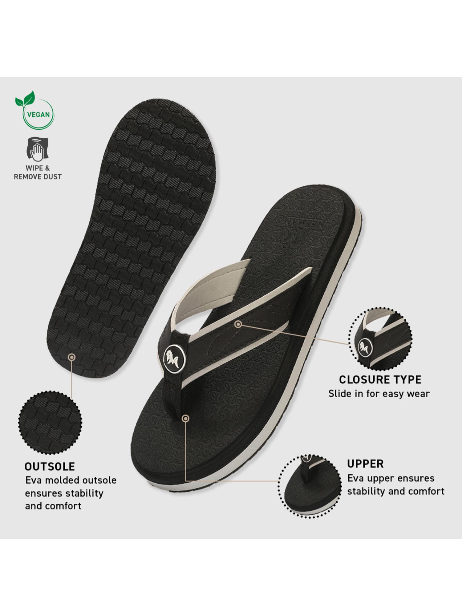 Eco Fluffy 2.0 othro Flipflops for Women-Black