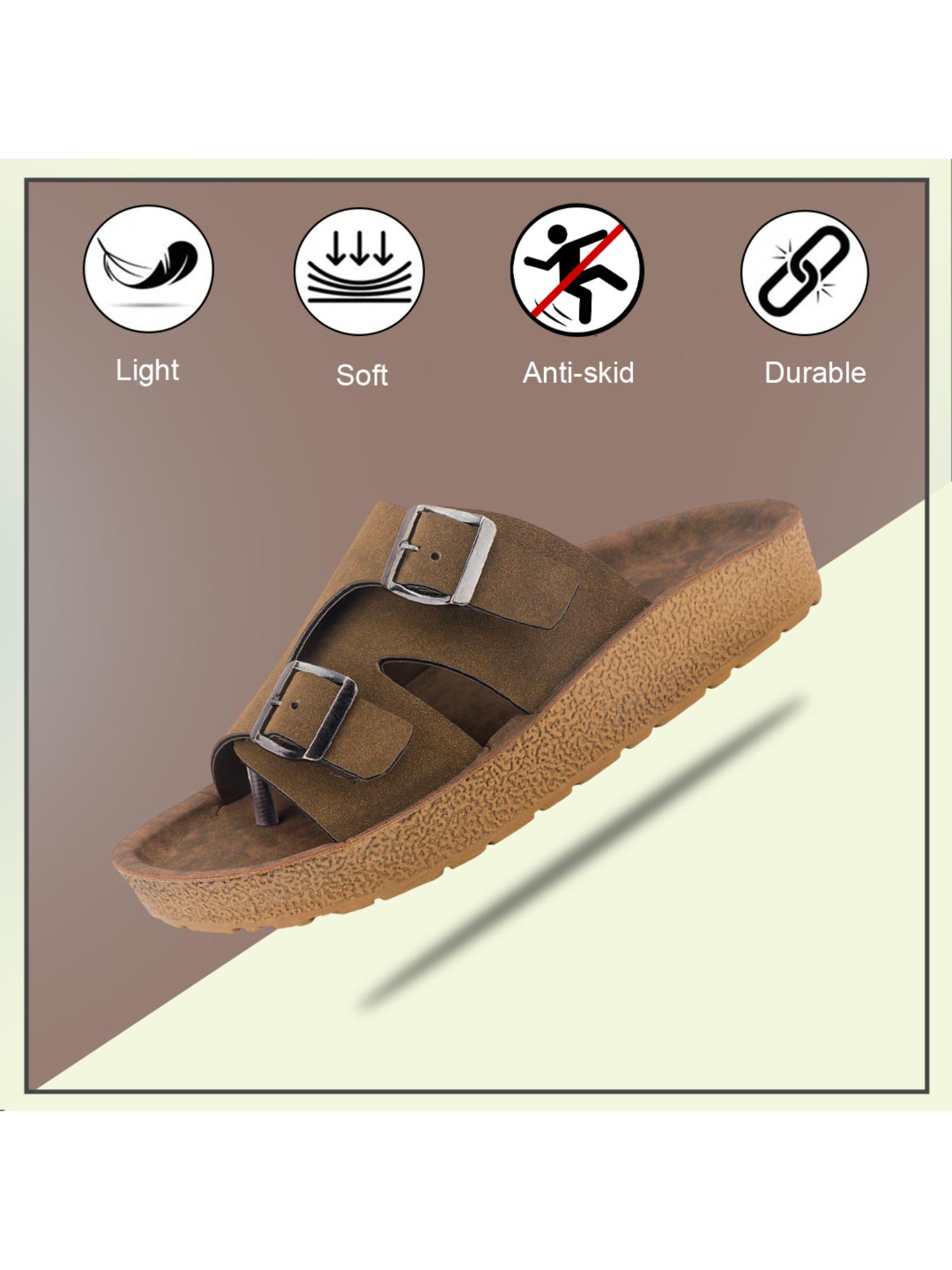 Extra Soft Classic Casual with Ultra Soft Sandals for Mens-Brown