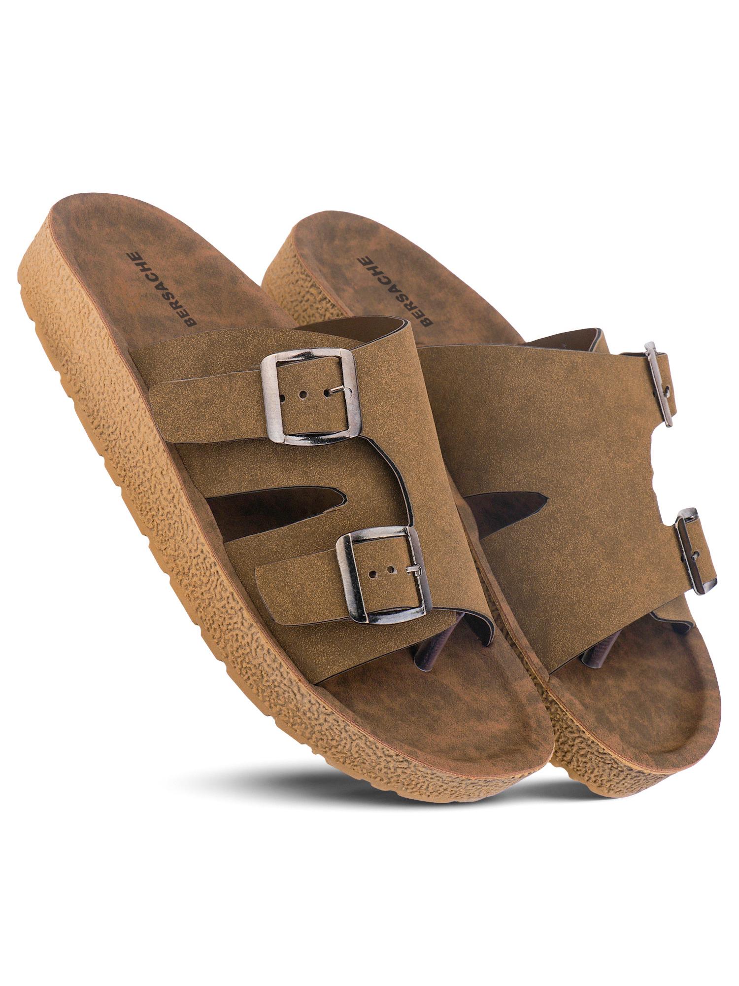 Extra Soft Classic Casual with Ultra Soft Sandals for Mens-Brown