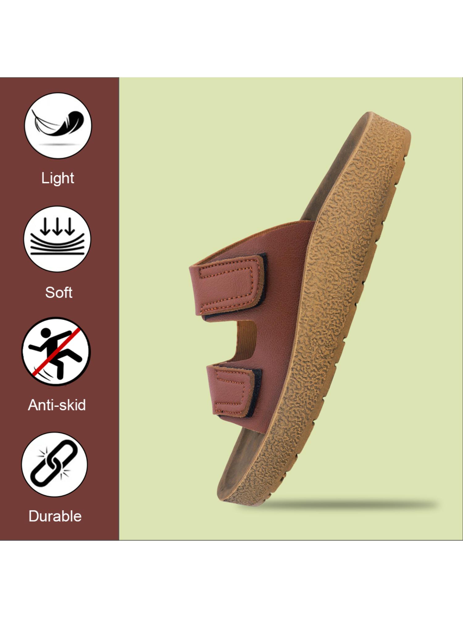 Extra Soft Classic Casual with Ultra Soft Sandals for Mens-Brown