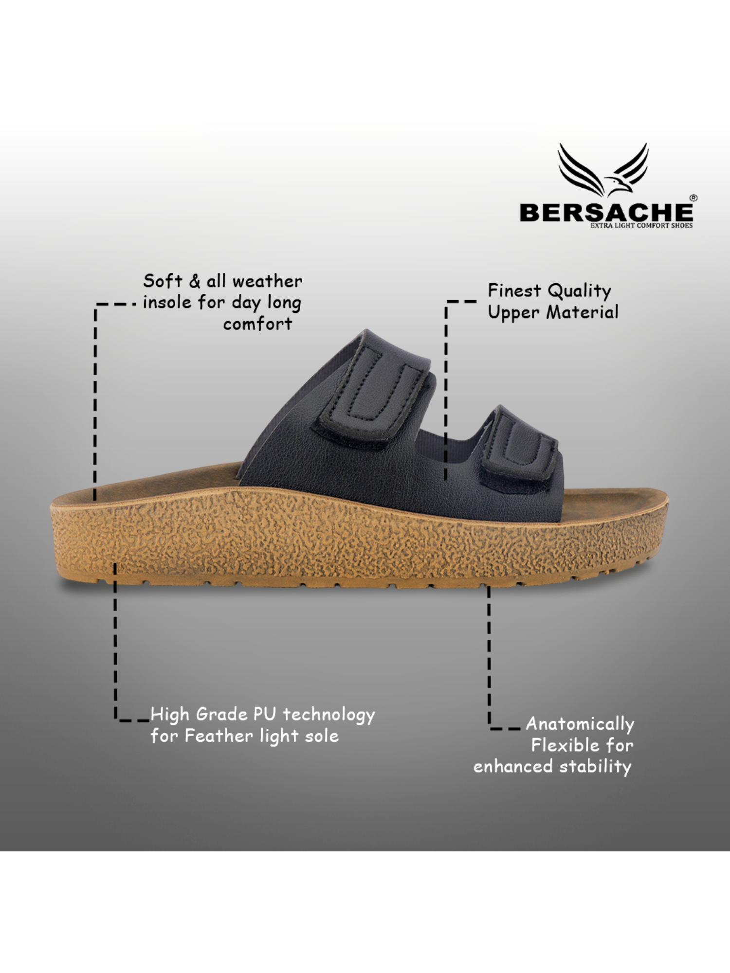 Extra Soft Classic Casual with Ultra Soft Sandals for Mens-Black