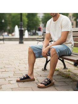 BERSACHE - Extra Soft Classic Casual with Ultra Soft Sandals for Mens-Black