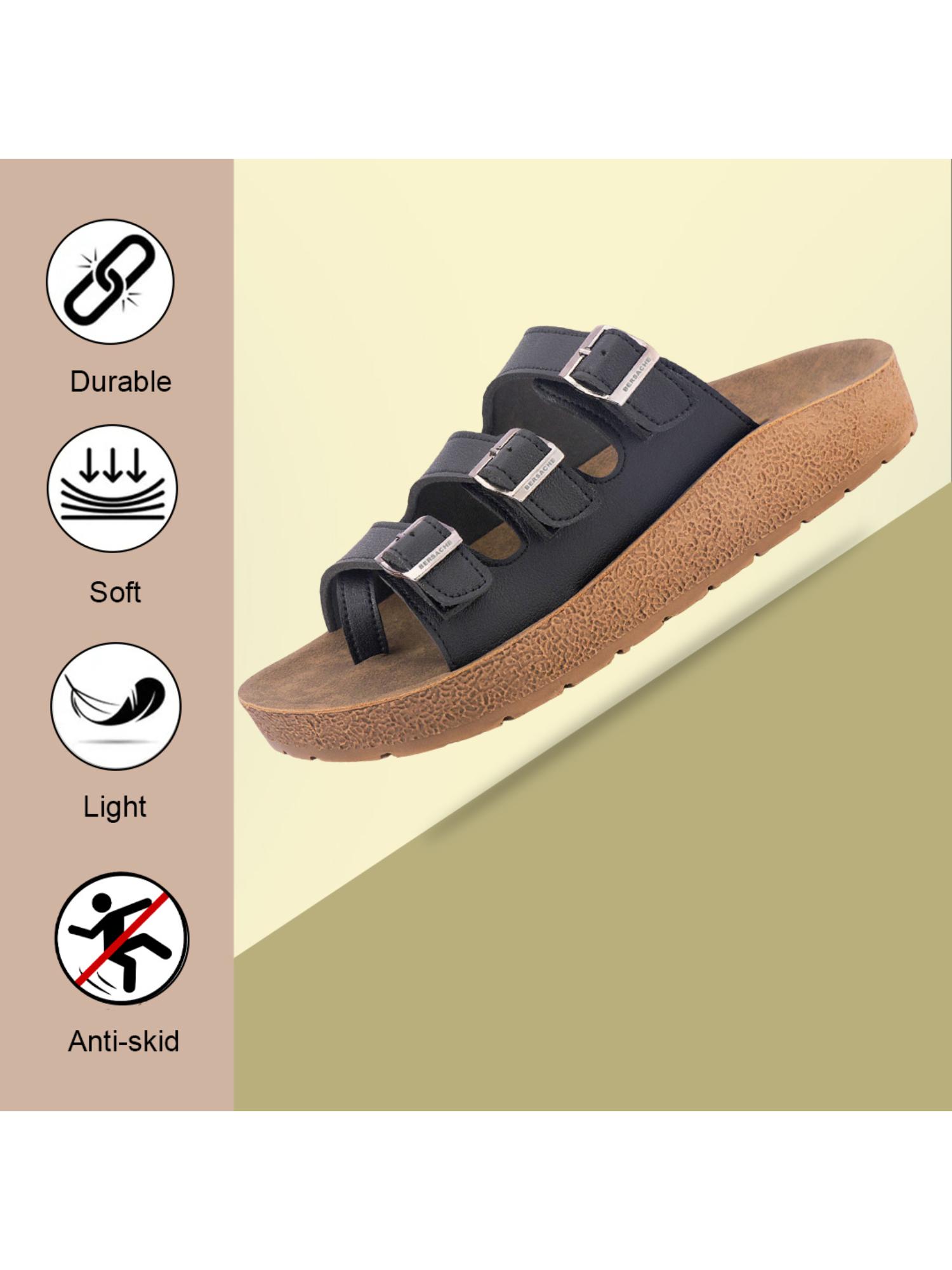 Extra Soft Classic Casual with Ultra Soft Sandals for Mens-Black