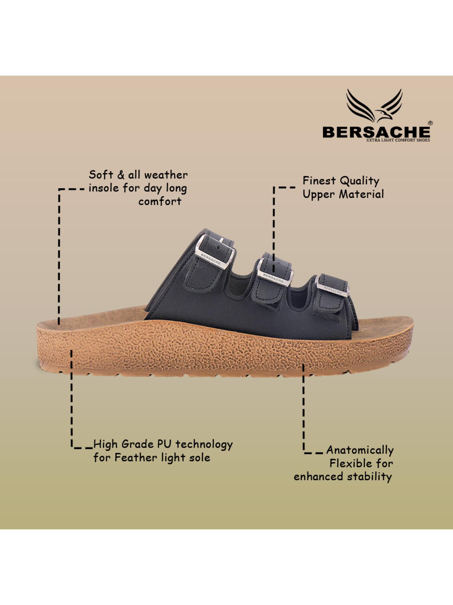 Extra Soft Classic Casual with Ultra Soft Sandals for Mens-Black