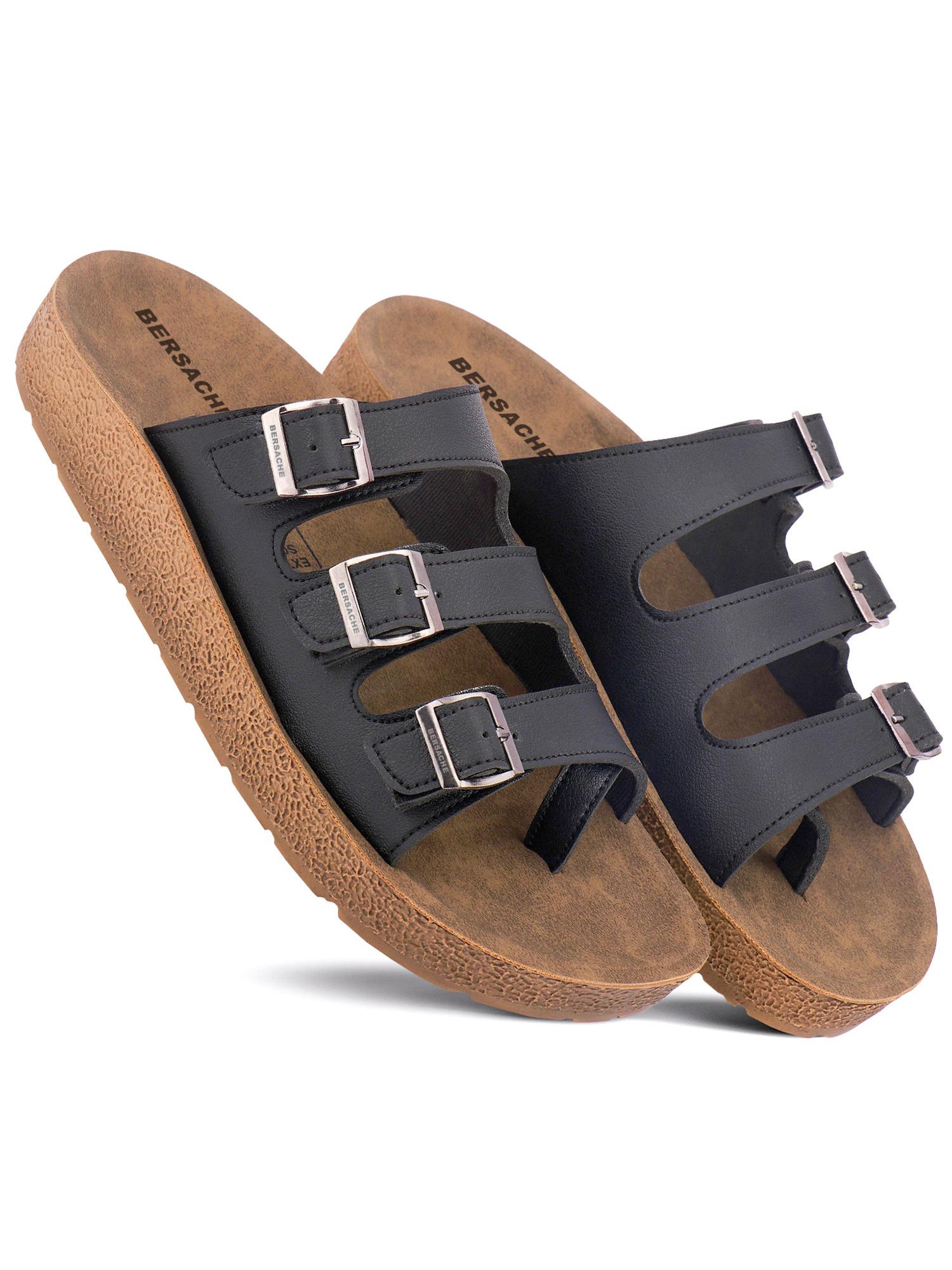 Extra Soft Classic Casual with Ultra Soft Sandals for Mens-Black