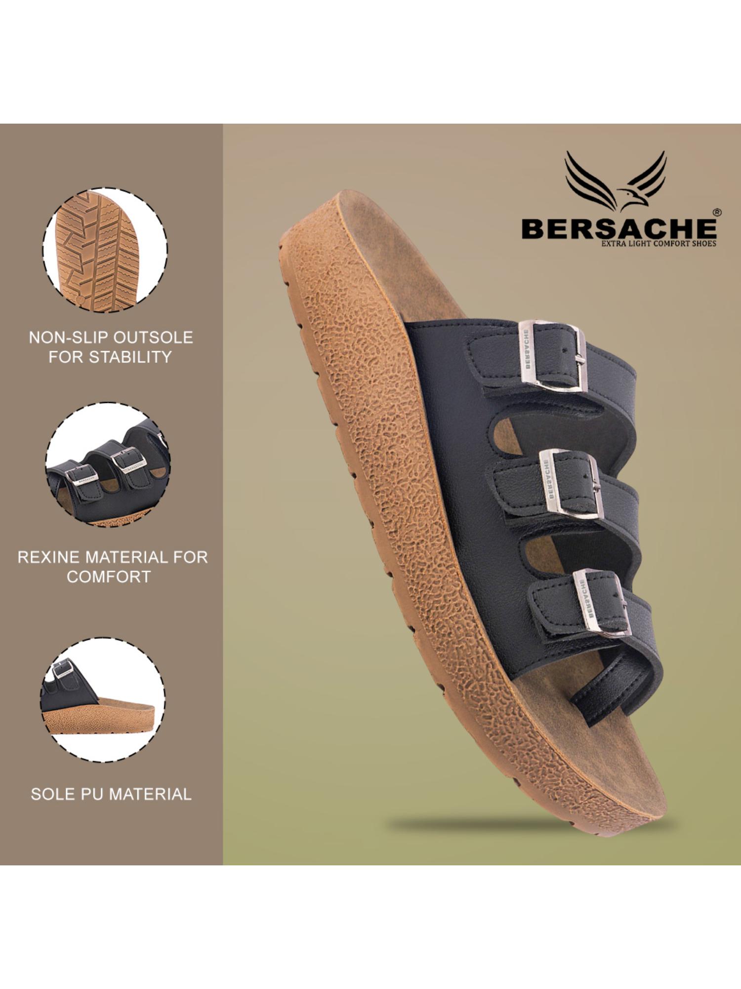 Extra Soft Classic Casual with Ultra Soft Sandals for Mens-Black
