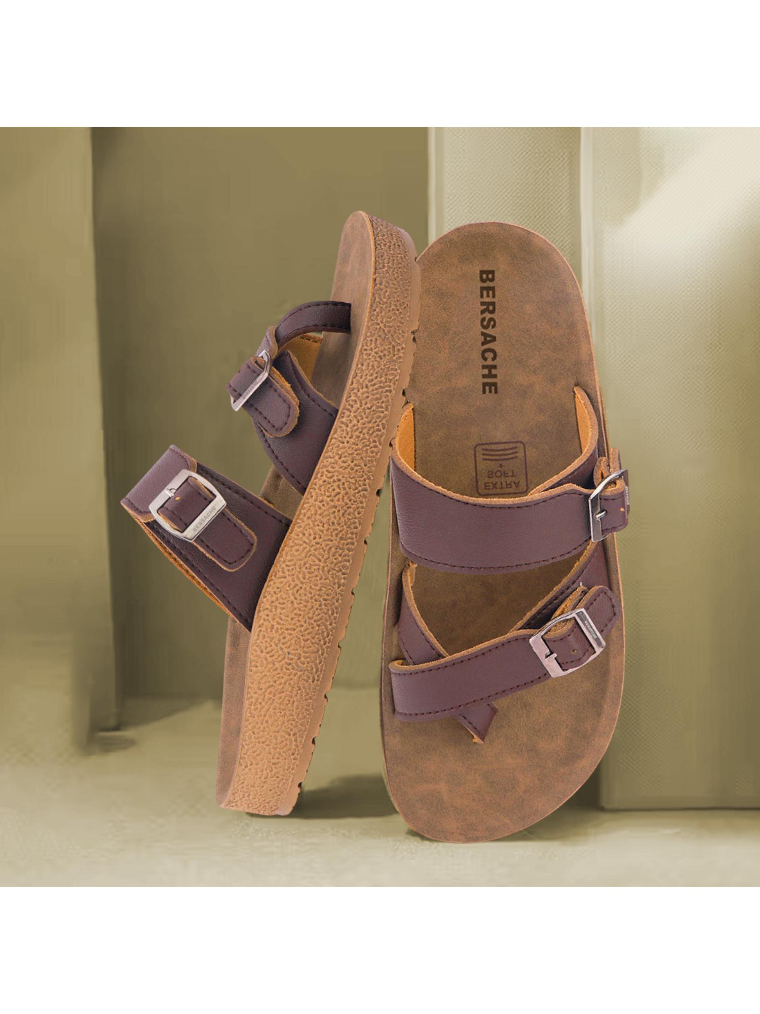 Extra Soft Classic Casual with Ultra Soft Sandals for Mens-Brown