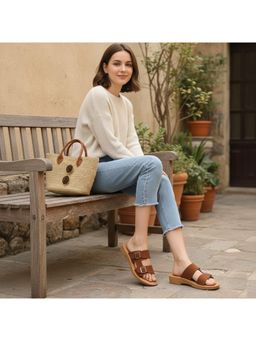 BERSACHE - Extra Soft Classic Casual Brown Sandals for Womens