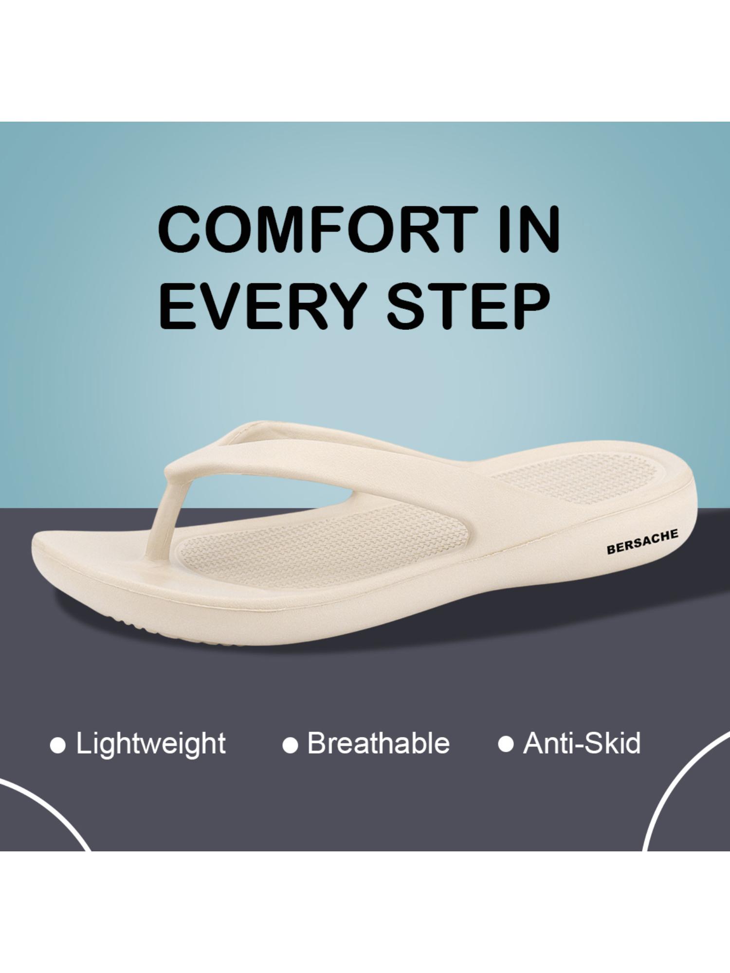 Extra Soft Classic Casual with Ultra Soft Cream Flipflop for Womens