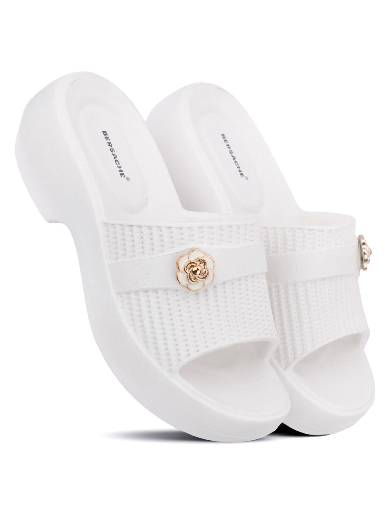 Extra Soft Classic Casual with Ultra Soft White Sandal Heels for Womens