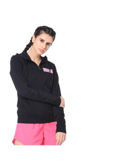 Puma - Womens Graphic Fz Black Hoodie I