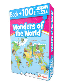 Popcorn Games & Puzzles - Wonders of the World 100 Piece Jigsaw Puzzle with Free Book