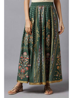 Aurelia - Green Floral Printed Skirt