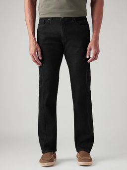 Levi's - Men's 513 Black Slim Straight Fit Mid Rise Jeans