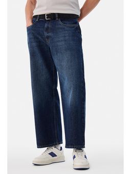 Snitch - Blue Solid/Plain Relaxed Casual Jeans