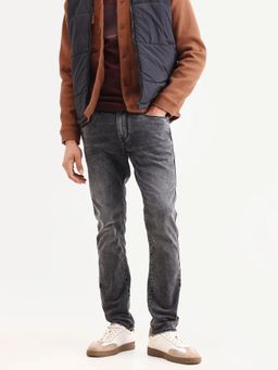 Rare Rabbit - Grey Solid/Plain Slim Casual Jeans