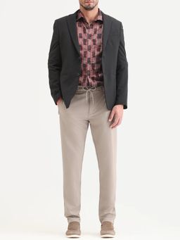 Rare Rabbit - Beige Solid/Plain Regular Casual Trouser