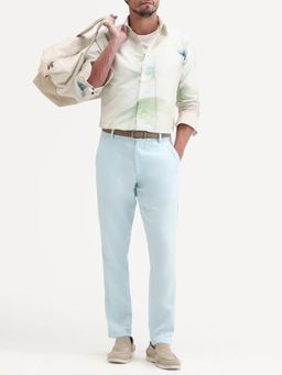Rare Rabbit - Aqua Textured Regular Casual Trouser
