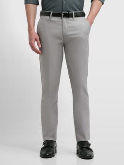 Arrow Newyork - Grey Textured Regular Formal Trouser