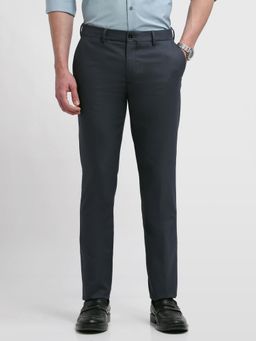 Arrow Newyork - Grey Textured Regular Formal Trouser