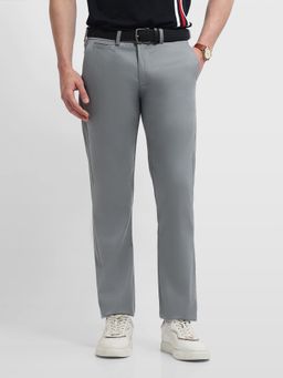 Arrow Sports - Grey Textured Regular Casual Trouser