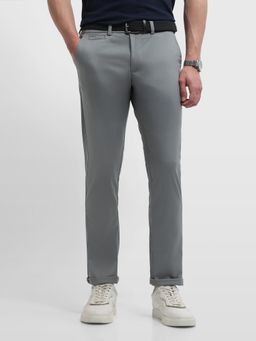 Arrow Sports - Grey Textured Slim Casual Trouser