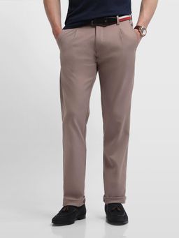 Arrow Sports - Brown TextuBrown Regular Casual Trouser