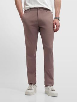 Arrow Sports - Red Textured Slim Casual Trouser