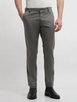 Arrow Sports - Green Textured Slim Casual Chinos