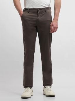 Arrow Sports - Brown Textured Regular Casual Chinos