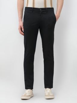 U.S. POLO ASSN. - Black Textured Slim Casual Trouser