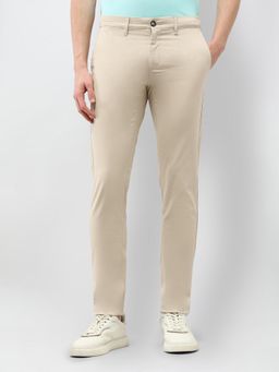 U.S. POLO ASSN. - Beige Solid/Plain Regular Casual Trouser
