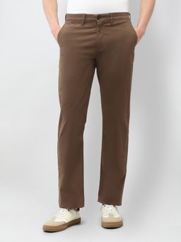 U.S. POLO ASSN. - Brown Solid/Plain Straight Casual Trouser