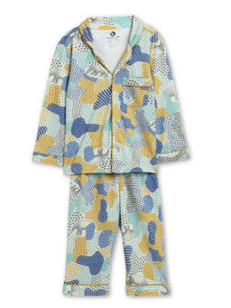 Cocoon Care - Multi-Color Bamboo Cotton Muslin Printed Shirt & Pyjama
