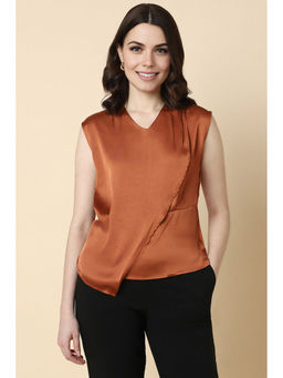 Allen Solly - Women Brown Solid Casual Top