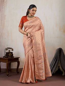 Sethnic Lifestyle - Tussar Woven Rich Saree with Unstitched Blouse