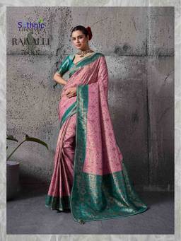 Sethnic Lifestyle - Chap Dyeing Kanjivaram Silk Saree With Minakari with Unstitched Blouse