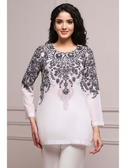 Biba - Black Floral Regular Kurta