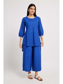SPAN - Blue Printed Straight Kurti