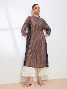 Shaily - Black Stripes Regular Kurta