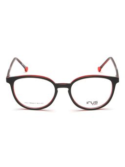 IRUS - Women Full Rim Oval Shiny Black Acetate Eyeglass Frame (51)