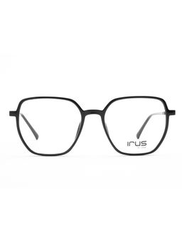 IRUS - Women Full Rim Square Shiny Black Acetate Eyeglass Frame (50)