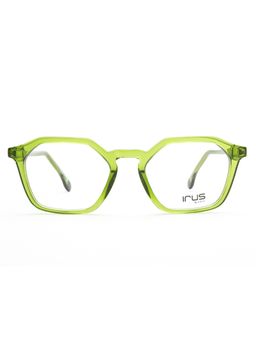 IRUS - Unisex Full Rim Irregular Shiny Crystal Green Acetate Eyeglass Frame (51)