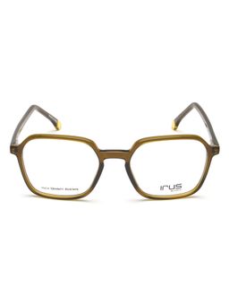 IRUS - Men Full Rim Irregular Shiny Crystal Green Acetate Eyeglass Frame (49)