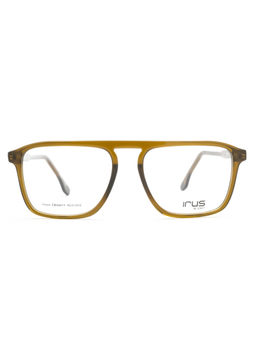 IRUS - Men Full Rim Square Shiny Green Acetate Eyeglass Frame (54)