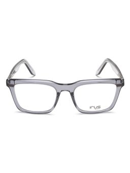 IRUS - Men Full Rim Square Shiny Crystal Grey Acetate Eyeglass Frame (54)