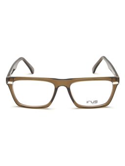 IRUS - Men Full Rim Rectangle Shiny Crystal Green Acetate Eyeglass Frame (54)