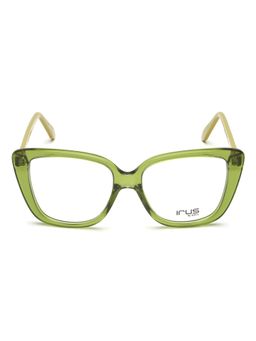 IRUS - Women Full Rim Butterfly Shiny Crystal Green Acetate Eyeglass Frame (51)
