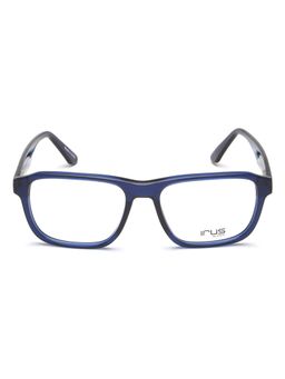 IRUS - Men Full Rim Square Shiny Crystal Blue Acetate Eyeglass Frame (54)